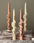 Snake Taper Soy Wax Candle: Decorative Column Pillar Candle-4