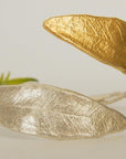 Olive Leaf Cuff Bracelet - Sterling Silver with Gold Plating-1