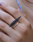 Real Olive Leaf Silver Ring, Handmade Nature Jewelry, Organic Botanical Band, Gift for Peace & Protection, Gold or Sterling Silver 925