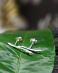 Jasmine Twig Earrings, Sterling Silver Jewelry, Nature-Inspired Handmade Accessory-1