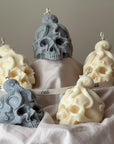 Skull Candle with Octopus: Spooky Halloween Soy Wax Decor-0