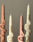 Snake Taper Soy Wax Candle: Decorative Column Pillar Candle-2