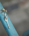 Real Olive Branch Silver Pendant Necklace, Handmade Nature Jewelry, Organic Botanical Pendant, Gift for Peace & Protection, Sterling Silver 925
