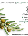 Real Olive Leaf Silver Ring, Handmade Statement Jewelry, Organic Botanical Band, Gift for Peace & Protection, Sterling Silver 925