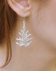 Cypress Leaf Earrings: Lightweight Dangle - Gold or Silver-3