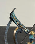 Armillary Small Solid Brass Verdigris Patina Sphere Sundial