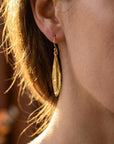 Every day Leaf earrings gift for women in Sterling recycled Silver or Gold Plated. Olive symbolize peace, protection, and fertility.