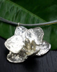 Orchid Necklace: Delicate Real Flower Jewelry (Gold Plated Silver)