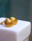 Sea shell earrings 14k Goldplated on sterling silver.