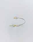 Handmade Olive Leaf and blossom Bracelet for Women. Recycled Sterling Silver 925 Unique and Luxury jewellery.