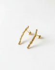 Real Juniper Branch Studs, Handmade Minimalist Jewelry, Organic Forest Earrings, Dainty Gift for Health & Resilience, Sterling Silver 925