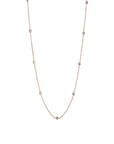Sparkling Zircon Necklace with Doubled M Design