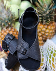 Athens Vegan Sandals in Black