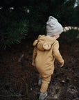 Eared Jumpsuit for Babies and Kids - Mustard
