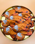 Copper silk eye masks for sleep or meditation in beautiful 'Ember' print hand painted design