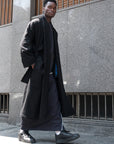Extra Long Luciana Overcoat in Black or White