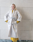 Extra Long Luciana Overcoat in Black or White