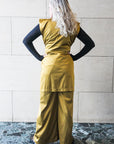 Recycled polyester Wide Pants - Black/Olive/Ocra Newlife
