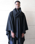 Black or white recycled wool scarf