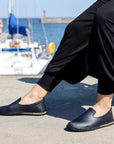 Black Classic Leather Moccasins