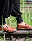 Brown Leather Classic Moccasin Shoes