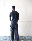 Elasticated waist wide pants with braces