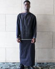 Long sleeves bateau collar shirt