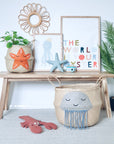 Blue Jellyfish Basket - Extra Large