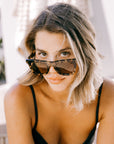 Classic Genderless Tortoiseshell Frame Sunglasses with Light Tan Lens & UV Protection by Reecy at brixbailey.com