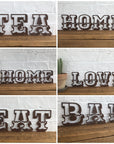 Rusty 5" Carnival Metal Letters A-Z