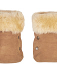 Beige Natural Sheepskin Stroller Hand Muffs