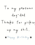 To my pawsome dog-dad card
