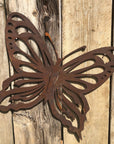Large Rusty Metal Butterfly Garden Decoration