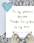 To my pawsome dog-dad card