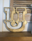 A-Z Rustic 5" or 12" Gold Metal Carnival Letters.