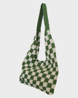Handmade Crochet Cotton Tote Bag - Eco-Friendly & Sustainable Fashion - 55cm Height, 33cm Handle Drop by Sook Stainable at brixbailey.com