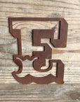 Rusty 5" Carnival Metal Letters A-Z