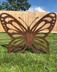 Large Rusty Metal Butterfly Garden Decoration