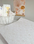 Anti-Roll Wedge Changing Mat - Delicate seashell print