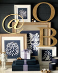 Distressed Gold 5" or 12" Classic Metal Letters, A-Z, 0-9