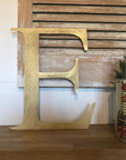 Distressed Gold 5" or 12" Classic Metal Letters, A-Z, 0-9
