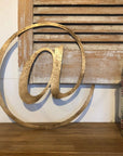 Distressed Gold 5" or 12" Classic Metal Letters, A-Z, 0-9