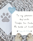 To my pawsome dog-Uncle card
