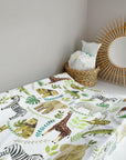Anti-Roll Wedge Changing Mat - Safari Animals Print