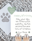 Happy birthday fur-iend (from one dog to another) green