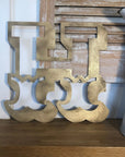A-Z Rustic 5" or 12" Gold Metal Carnival Letters.