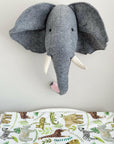 Anti-Roll Wedge Changing Mat - Safari Animals Print