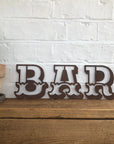 Rusty 5" Carnival Metal Letters A-Z