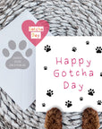 Happy gotcha day card in pink