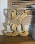A-Z Rustic 5" or 12" Gold Metal Carnival Letters.